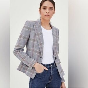 VERONICA BEARD DANIELLE DICKEY JACKET blazer  Peplum Multi Plaid size 00